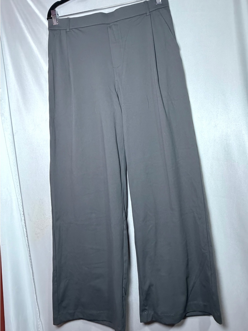 Halara Charcoal Gray High-Waisted Wide-Leg Dress Pants Size Large Petite CLW183I